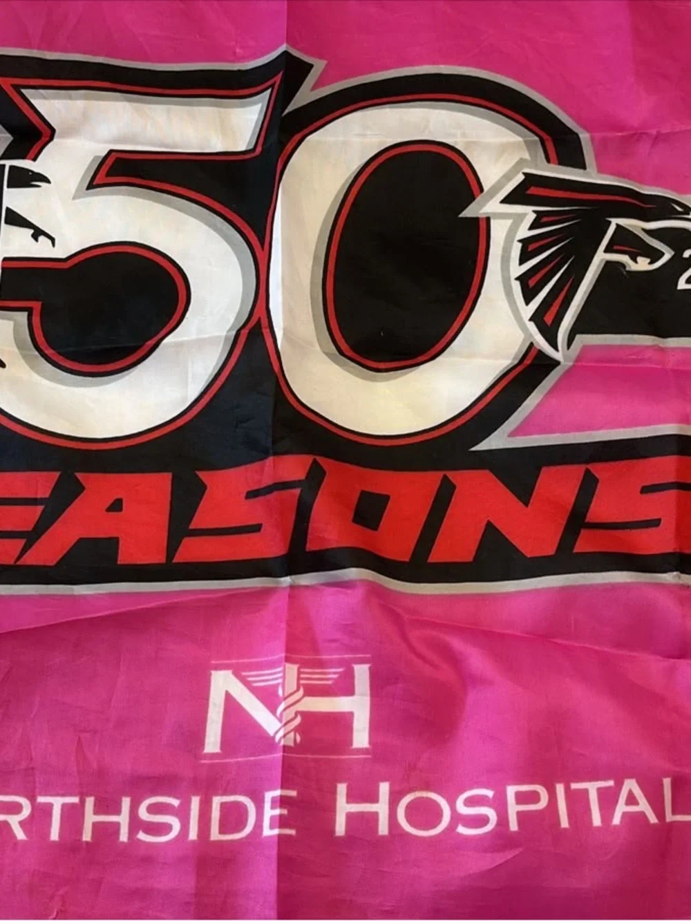 Atlanta Falcons Crucial Catch Rally Towel 50th Anniversary Northside Hospit #B44